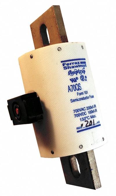 MERSEN Semiconductor Fuse: A70QS Series, Fast-Acting, 500 A, 700 V AC, 700 V DC DC Volt Rating - Fast-Acting Bolt-On Fuses