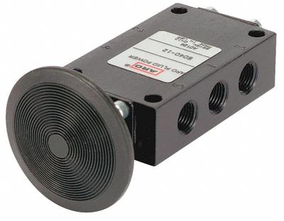 ARO Manual Air Control Valve: 50, Four-Way / Two-Position, Button, Black - ARO 50 Series Manual Air Control Valves