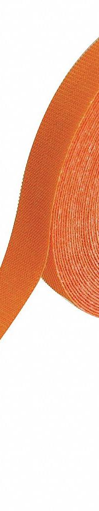 RIP-TIE Hook-and-Loop Cable Tie Roll: 75 ft Lg, 0.5 in Wd, 18 lb Tensile Strength, Orange, Polyester (MPN G-05-075-O). Key specifications — Color: Orange; Material: Polyester; Brand: RIP-TIE.