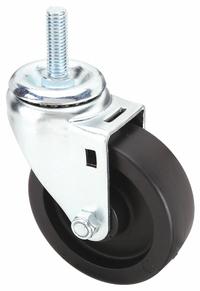 APPROVED VENDOR Stem Caster: Swivel, 4 in Wheel Dia., 1 1/4 in Wheel Wd, Polyolefin, Light Duty (MPN 20TM48). Key specifications — Brand: APPROVED VENDOR; Thread Size: 1/2"-13; Roll Up: Swivel.