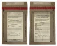 CORTECH Evidence Bag: Dual Sided, 12 in Lg, Puncture Resistant, Clear, 100 PK (MPN C-3-2051). Key specifications — Color: Clear; Includes: Tear off Receipt with Perforated Numbers to Match the Bag; Puncture Resistant: Yes; Product Type: Evidence Bag; Brand: CORTECH.