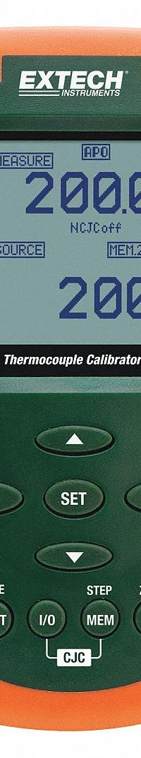 EXTECH Handheld Temperature Calibrator: -58°F to 2,498°F /-50°C to 1,750°C, -10mV DC to 60mV DC (MPN PRC20). Key specifications — Brand: EXTECH; For RTD Type: Thermocouple; Parameters Measured: Voltage.
