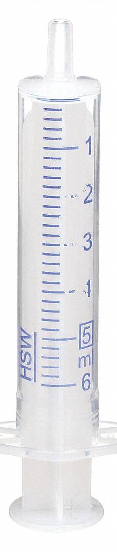 NORM-JECT All-Plastic Syringe: 5 mL Capacity - mL, Luer Slip, Polypropylene, Polypropylene, HDPE (MPN NJ-4606067-02). Key specifications — Attachment Type: Luer Slip; Plunger Material: HDPE; Sterile/Non-Sterile: Sterile; Tip Material: Polypropylene; Barrel Material: Polypropylene; Brand: NORM-JECT; Compatible Needles: Sharp, Tri-Bevel Needles; Includes Needles: No.
