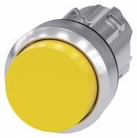 SIEMENS Extended Push Button: 22 mm Mounting Size, Metallic, Momentary (MPN 3SU1050-0BB30-0AA0). Key specifications — Brand: SIEMENS; Action: Momentary; Series: 3SU; Push Button Material Type: Metallic.