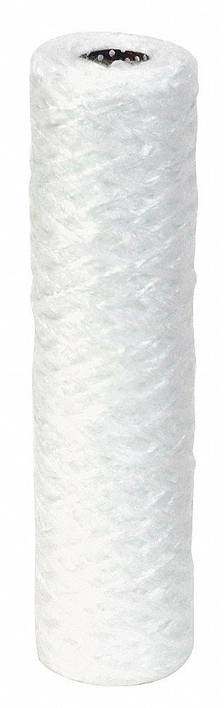 Parker Water Filter Cartridge: 10 micron, String Wound, 10 gpm, Polypropylene - String & Blanket Wound Water Filter Cartridges