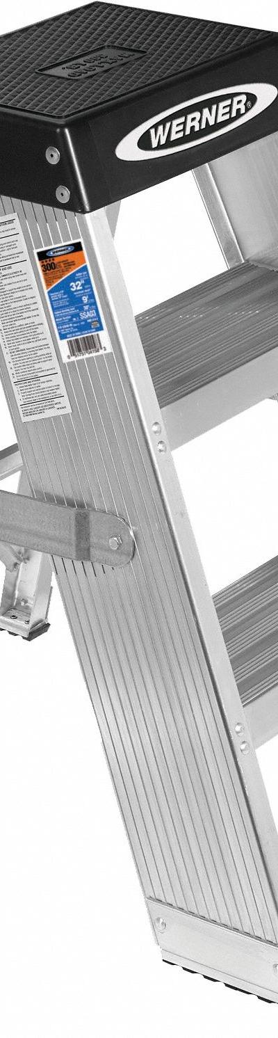 WERNER Step Stool: 3 Steps - Rigid Step Stools