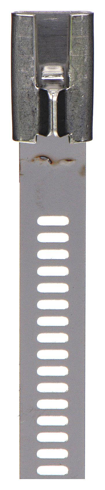 TY-RAP Cable Tie: 6 in Nominal Lg, 2 in Nominal Max. Bundle Dia., 0.28 in Wd, Silver - 316 Stainless Steel Cable Ties