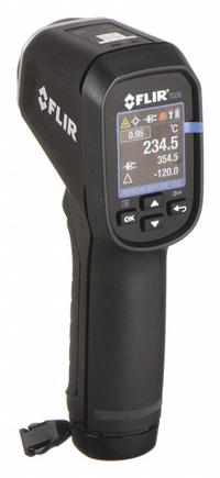 FLIR Infrared Thermometer: TG56-2, Avg/Difference/Max Temp/Min Temp, Adj @ 0.01 to 1.00, -22°. Key specifications — attr996392: Pinpoint Precision; attr996407: Difference; attr996408: High Temperature; attr996410: RCM; attr996414: 0.1°F; attr996767: TG56-2; attr1019884: Handheld Only; attr1019885: Not Specified Intrinsically Safe.