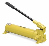 ENERPAC Hydraulic Hand Pump: 2 Stages, Single Acting, 500 psi Max. Pressure 1st Stage, Steel (MPN P77). Key specifications — Brand: ENERPAC; Cylinder Compatibility: Single Acting.