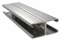 Strut Channel, Slotted Back-to-Back: 304 Stainless Steel, Polished, 12 ga Gauge, Slotted Holes (MPN S45810SB58). Key specifications — Material: 304 Stainless Steel; Color: Silver; Finish: Polished; Slot Type: Slotted; Brand: CALBRITE.