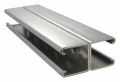 Strut Channel, Slotted Back-to-Back: 304 Stainless Steel, Polished, 12 ga Gauge, Slotted Holes (MPN S45810SB58). Key specifications — Material: 304 Stainless Steel; Color: Silver; Finish: Polished; Slot Type: Slotted; Brand: CALBRITE.