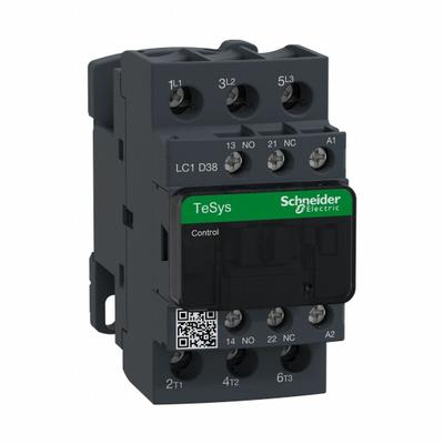 SCHNEIDER IEC contactor: Non-Reversing, 3 Poles, 3NO Contacts, 38 A - Non-Reversing IEC Contactors