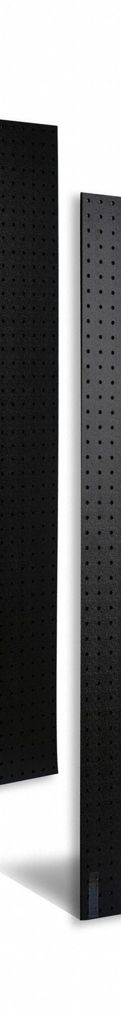 TRITON PRODUCTS Pegboard Panel: Round, 1/4 in Peg Hole Size, 48 in x 24 in x 1/4 in, ABS, Black (MPN DB-2BK). Key specifications — Material: ABS; Finish: Matte; Peg Hole Shape: Round; Includes: 2 Pegboards; Color: Black; Brand: TRITON PRODUCTS.