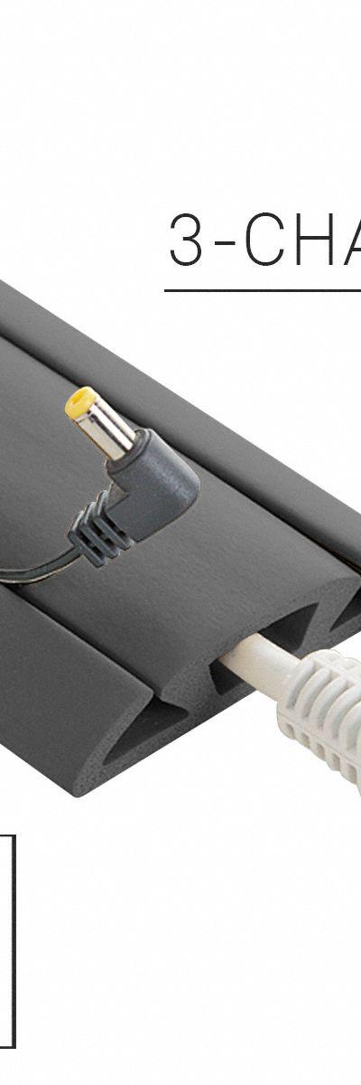 ELECTRIDUCT Cable protector: 3 Channels - Flexible Rubber Cable Floor Covers