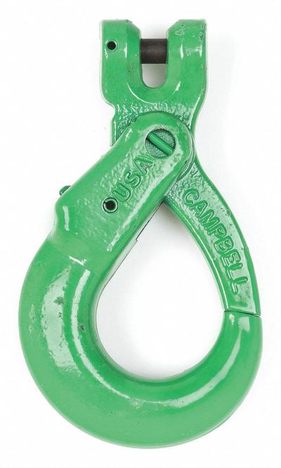 CAMPBELL Self-Locking Hook: 22,600 lb Working Load Limit, 100 Hook Grade, Alloy Steel - Self-Locking Hooks for Lifting