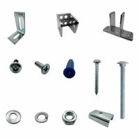 HADRIAN Headrail Intermediate Kit: Chrome Zamac, Chrome-Plated (MPN 600422). Key specifications — Hardware Pieces Included: (2) 1 in Inter.Pan.Bkt-Chrme Double; Compatible Partition Material: Stainless Steel; Material: Chrome Zamac; Finish: Chrome-Plated; Component Type: Headrail Intermediate Kit; Brand: HADRIAN.