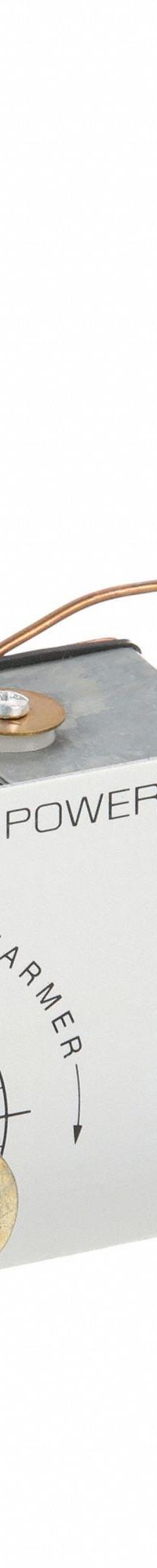 POWERS CONTROLS Unit Mounted Thermostat: 60° to 85°F, 2 Pipes, High Volume Pipes/Air Flow Output (MPN 188-0031). Key specifications — Pneumatic Thermostat Type: Liquid Filled-Bulb; Temperature Control Range: 60° to 85°F; Number of Pipes/Air Flow Output: 2 Pipes, High Volume; Thermostat Action: Direct; Mounting Direction/Capillary Length: 96 in; Brand: POWERS CONTROLS.