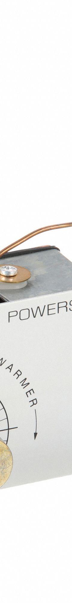 POWERS CONTROLS Unit Mounted Thermostat: 60° to 85°F, 2 Pipes, High Volume Pipes/Air Flow Output (MPN 188-0031). Key specifications — Pneumatic Thermostat Type: Liquid Filled-Bulb; Temperature Control Range: 60° to 85°F; Number of Pipes/Air Flow Output: 2 Pipes, High Volume; Thermostat Action: Direct; Mounting Direction/Capillary Length: 96 in; Brand: POWERS CONTROLS.