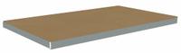 TENNSCO Shelf: 84 in x 42 in, 1,750 lb Load Capacity, Particleboard, Gray, Shelf (MPN ZLCS-8442D). Key specifications — Decking Material: Particleboard; Includes: (4) Beams; Decking Finish: Unfinished; Shelf Configuration: Single Straight; Color: Gray; Frame Material: Steel; Brand: TENNSCO; Frame Finish: Zinc Plated.