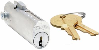 COMPX CHICAGO File Cabinet Locks: Keyed Alike, 2 in Body Thick, 1/2 in Body Wd