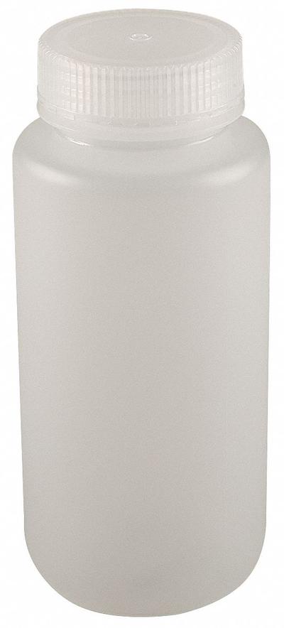 APPROVED VENDOR Reagent Bottle: LDPE, 500 mL, 16.9 fl oz, Closure Included, Colorless - LDPE Wide Mouth Round Lab Bottles