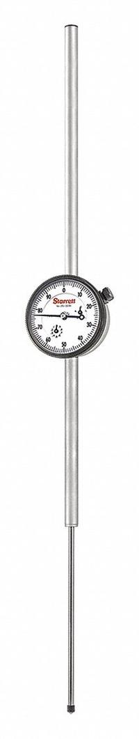 STARRETT Long Stroke Dial Indicator - Lug Back: 0 in to 5 in, Inch, Plunger, 0.001 in Accuracy (MPN 25-5041J). Key specifications — attr1184168: 25-5041J; attr1184178: 0-100; attr1184223: STARRETT; attr1200883: Long Stroke Dial Indicator - Lug Back; attr1184173: AGD 2; attr1184177: 0.001 in; attr1184208: Not Included.