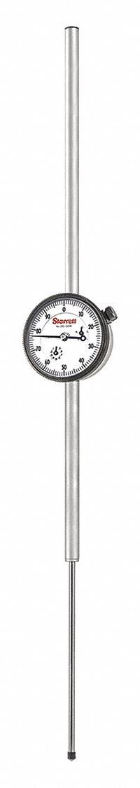STARRETT Long Stroke Dial Indicator - Lug Back: 0 in to 5 in, Inch, Plunger, 0.001 in Accuracy (MPN 25-5041J). Key specifications — attr1184168: 25-5041J; attr1184178: 0-100; attr1184223: STARRETT; attr1200883: Long Stroke Dial Indicator - Lug Back; attr1184173: AGD 2; attr1184177: 0.001 in; attr1184208: Not Included.