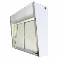 KETCHAM Medicine Cabinet: Rectangular, Glass, 19 1/2 in Overall Ht, 24 in Overall Wd, Wall (MPN SDL-2419). Key specifications — Brand: KETCHAM; Frame Material: Stainless Steel; Frame Finish: Bright Annealed; Frame Color: Silver; Material: Stainless Steel; Lighted: Yes.