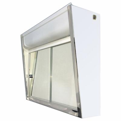 KETCHAM Medicine Cabinet: Rectangular, Glass, 19 1/2 in Overall Ht, 24 in Overall Wd - Mirrored Medicine Cabinets