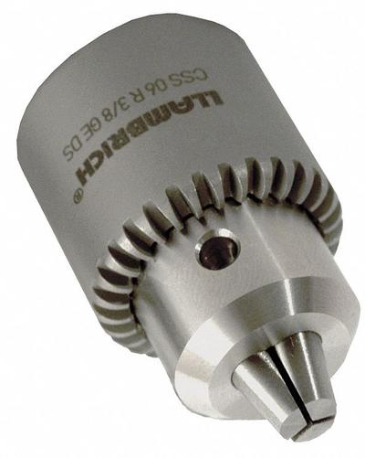 LLAMBRICH Drill Chuck: 3/8"-24, 1/64 in to 19/64 in Capacity, K1M Key, SS - Corrosion-Resistant Thread-Mount Keyed Drill Chucks