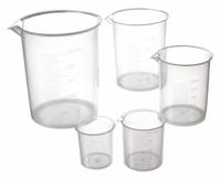 APPROVED VENDOR Beaker Set: Low Form, Printed Graduation, Polypropylene, Clear, Non-Sterile (MPN BPSET5). Key specifications — Clarity: Clear; Graduation Style: Printed; Body Color: Colorless; Brand: APPROVED VENDOR; Product Type: Beaker Set; Includes Graduations: Yes; Beaker Type: Low Form.