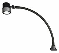 WALDMANN Task Light: Gooseneck, LED, 600 lm Max Brightness, 5000K, Clamp/Screw-Down Base, IP67 (MPN 113184000-00680272). Key specifications — Brand: WALDMANN; Electrical Connection Type: Wire Leads; Operating Voltage: 12 to 28V AC; Lead Length / Connection: 10-1/2 ft.
