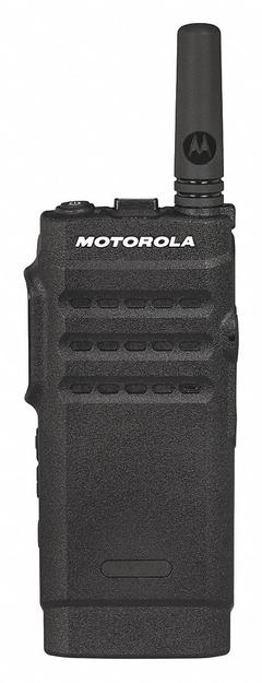 MOTOROLA Handheld Two Way Radio: SL300 Series, UHF, Analog and Digital, DMR, 3 W, 2 Channels, Li-Ion (MPN SL300 AAH88QCC9JA2). Key specifications — Color: Black; FCC License Required: Yes.