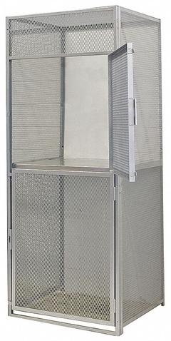 HALLOWELL Bulk Storage Locker Starter: 48 in x 48 in x 90 in, 2 Tiers, 2 Units Wide, Padlock Hasp (MPN BSL484890-R-2S-HG). Key specifications — Panels Included: (2) Side Panels; Brand: HALLOWELL.