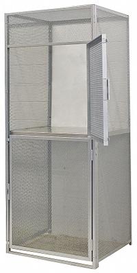HALLOWELL Bulk Storage Locker Starter: 48 in x 48 in x 90 in, 2 Tiers, 2 Units Wide, Padlock Hasp (MPN BSL484890-R-2S-HG). Key specifications — Panels Included: (2) Side Panels; Brand: HALLOWELL.