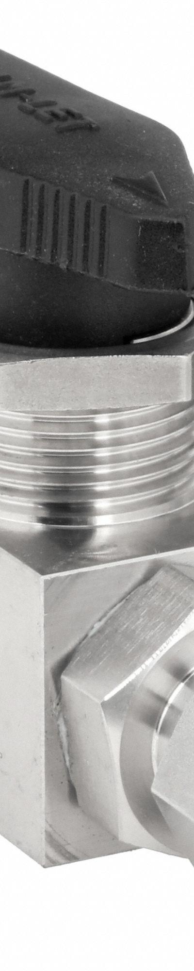 HAM-LET Manual Two-Way Ball Valve: 3/8 in - Straight-Body Stainless Steel Ball Valves