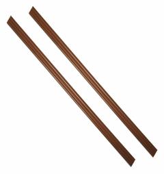 MIRREDGE Strips: 1 1/2 in Overall Ht, 59 1/2 in Overall Wd, 1/4 in Overall Dp, 2 PK (MPN 55260). Key specifications — Brand: MIRREDGE; Corner Shape: Square; Finish: Wood Grain; Color: Royal Oak; Material: Polymer Plastic; Lighted: No.