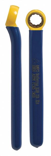 AMPCO Box End Wrench: Insulated, 7/16 in Head Size, 5 1/2 in Overall Lg, Offset, Insulated (MPN IWSB-7/16). Key specifications — attr309427: Insulated; attr309429: Yes; attr324926: AMPCO.