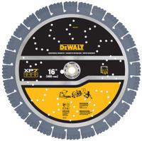 DEWALT Diamond Saw Blade: Concrete, 16 in Blade Dia., 1 in Arbor Size, Wet/Dry, Segmented (MPN DW47637). Key specifications — attr1097734: Wet/Dry; attr1097738: Power Cutter; attr1097751: DEWALT.