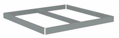 TENNSCO Shelf: 42 in x 42 in, 2,250 lb Load Capacity, Gray, Shelf (MPN ZLES-4242). Key specifications — Includes: (4) Beams; Shelf Configuration: Single Straight; Color: Gray; Frame Material: Steel; Brand: TENNSCO; Frame Finish: Zinc Plated; Product Type: Shelf.