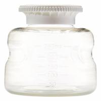Plastic Lab Media & Roller Bottles - Plastic Lab Media Bottles: Polystyrene, 250 mL Capacity - mL (MPN 1171-RLS). Key specifications — Graduated: Yes; Closure Type: Screw-On; Body Color: Colorless; Brand: APPROVED VENDOR.
