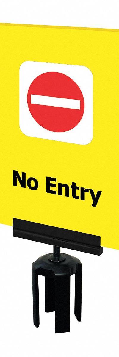 TENSABARRIER Acrylic Sign: Yellow - Signs for Post Tops