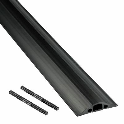 D-LINE Cable Protector: 1 Channels, 5/16 in Max Cable Dia, 2 11/16 in Overall Wd - PVC Plastic Cable Floor Covers