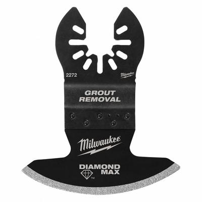 MILWAUKEE Oscillating Scraper Blade: Grout Removal, 2 11/16 in Blade Wd, 3 7/8 in Blade Lg - Open-Back Universal OIS Mounted Blades