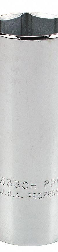 PROTO Socket: SAE, 1/2 in Drive Size, 1 1/16 in Socket Size, 6-Point, Deep, Chrome, Socket (MPN J5334H). Key specifications — attr1204417: PROTO; attr1204392: Chrome.