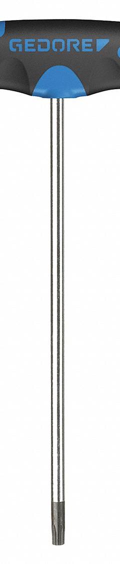 GEDORE Torx Key: 1 Tips, Torx, Std End, T45 Tip Size, Long, Alloy Steel, Chrome, 4 3/8 in Handle Lg (MPN 2142 TX T45). Key specifications — attr1205415: GEDORE; attr1205419: Chrome.