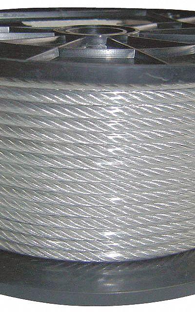 APPROVED VENDOR Wire Rope: Vinyl - UV-Resistant Vinyl-Coated Wire Rope