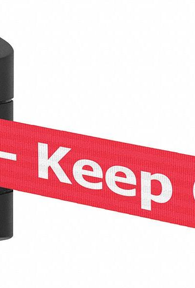 TENSABARRIER Wall Mounted Retractable Belt Barrier: Fixed Mounting Plate - Wall-Mount Retractable Belt Barriers