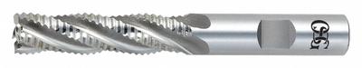 OSG Roughing End Mill: Cobalt, TiCN Coated, 5 Flute, Fine Pitch, 1" Mill Dia - General Purpose Cobalt Roughing End Mills