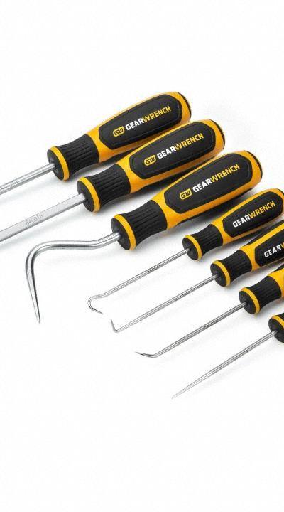 GEARWRENCH Hook/Pick Set: Steel, Hook, Hook Tip - Hook & Pick Sets